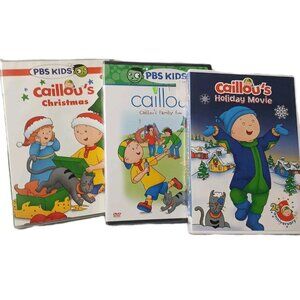 PBS Kids Cailllous Christmas Holiday Movie Family Fun NEw and Preowned 3 DVD LOT